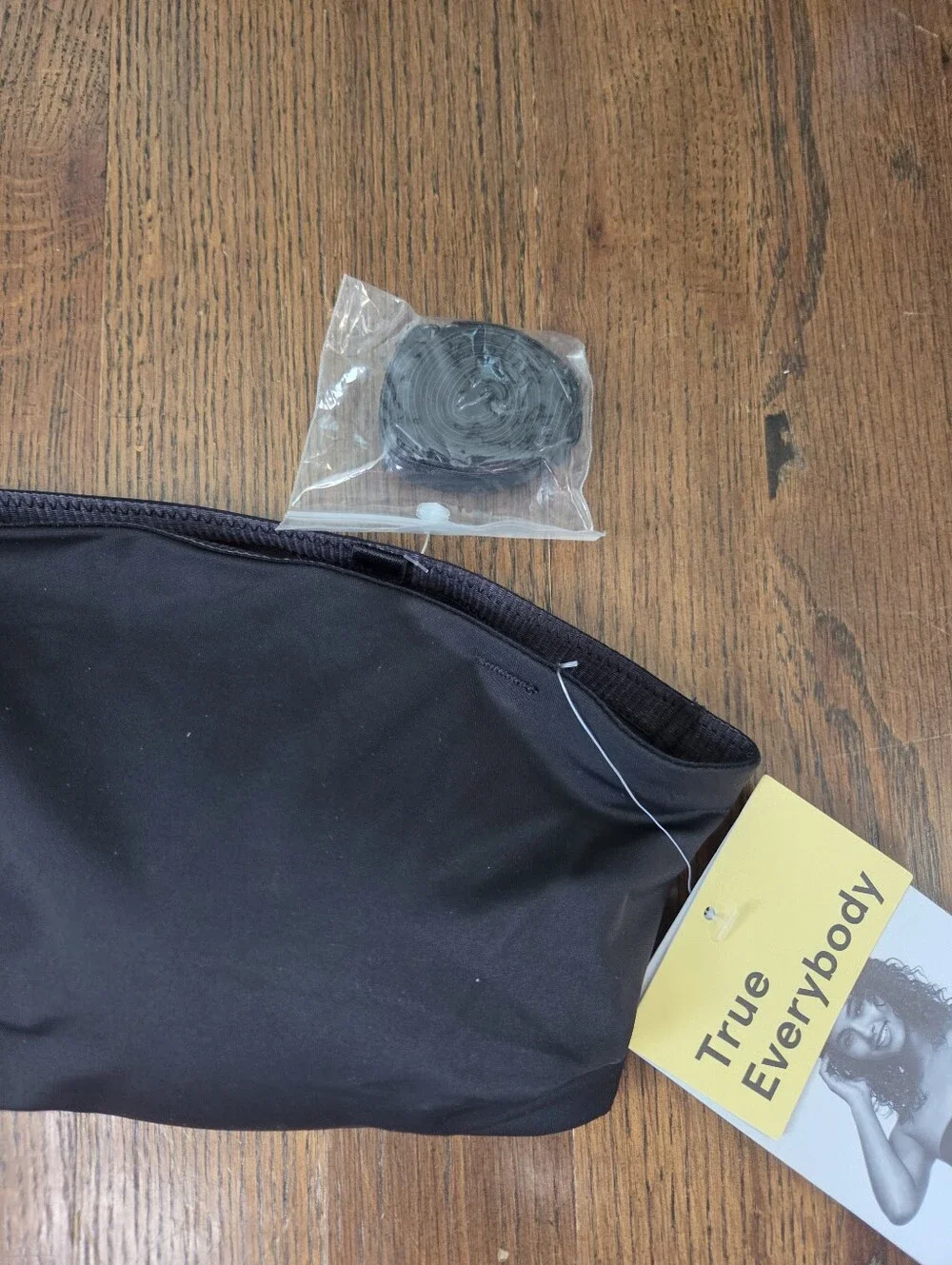 New True & Co Large Black Bandeau Bra
